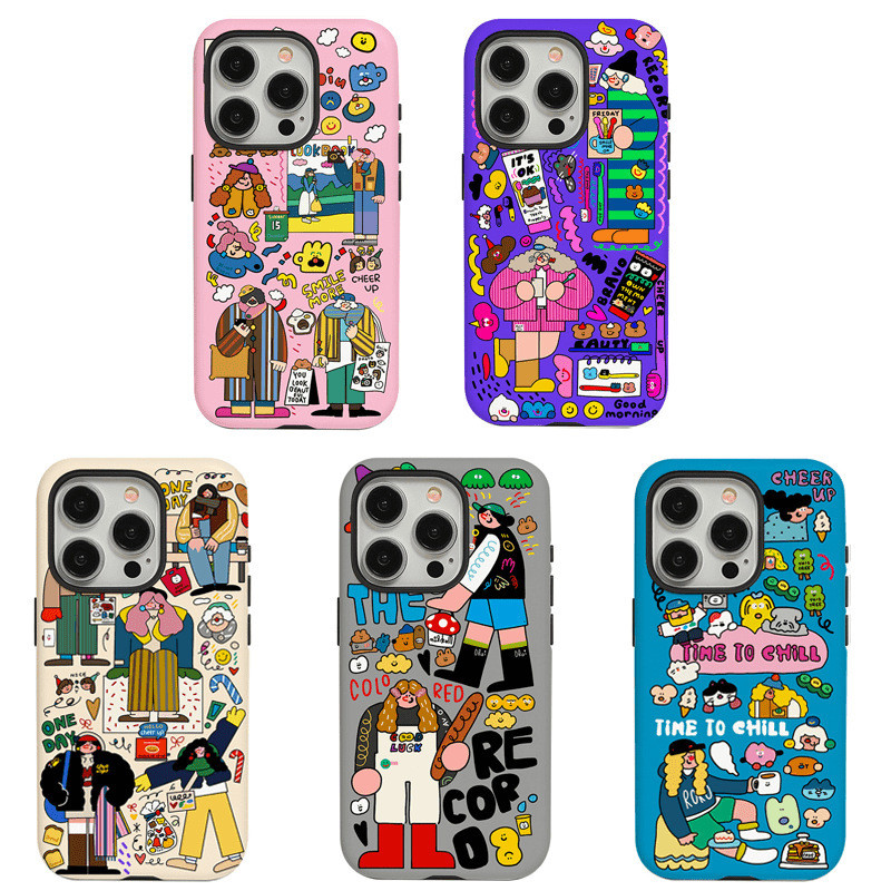 Ốp Điện Thoại IPhone 16 Vỏ Bảo Vệ Phim Hàn Quốc Chính Hãng Cô Gái 15 promax Graffiti Phong Cách Đơn Giản 14 Pro Thân Thiện Với Da Chống Sốc Bảo Vệ Toàn Diện