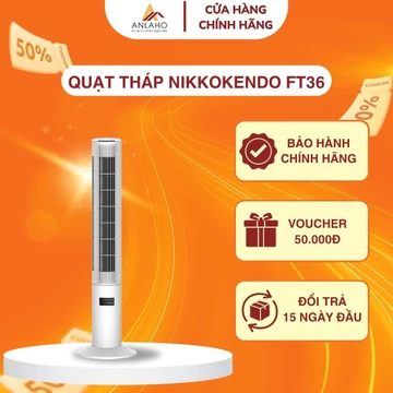 Quạt Tháp Không Cánh Nikkokendo FT-36, Quạt Tháp Điều Hòa Đối Lưu Không Khí Tạo Ion Âm Lọc Không Khí