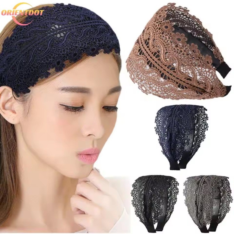 Băng Đô Quấn Tóc Ren Rộng Phong Cách Dân Tộc Với Họa Tiết Hoa Vải Mềm Mại Cho Phụ Kiện Tóc Thời Trang