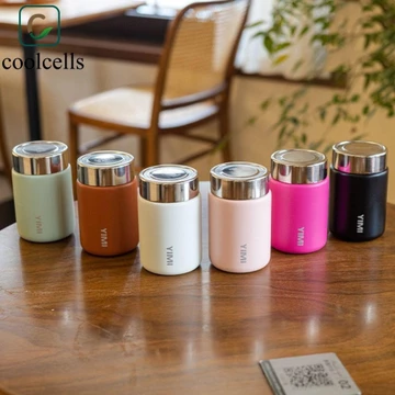 COOLCELLS 230ml Bình chân không cầm tay, Chống rò rỉ Giữ ấm cốc giữ nhiệt bằng thép không gỉ Mini, Bình giữ nhiệt Bình giữ nhiệt Mini Bình nước giữ nhiệt Thể thao ngoài trời