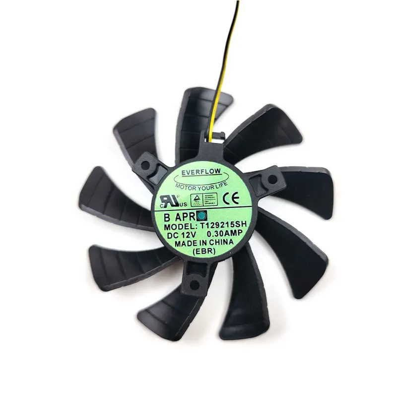 85mm T129215SH 2Pin GTX1650 OC Quạt Làm Mát Chính Hãng Cho Zotac GeForce GTX 1050 1050Ti Mini 1650 OC Thay Thế Thẻ Video