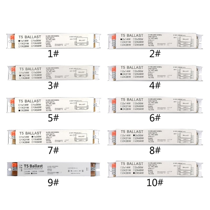 IOR 220-240V Điện Áp Rộng T5 Ballast Điện Tử Bóng Đèn Huỳnh Quang Ballast Cho Gia Đình