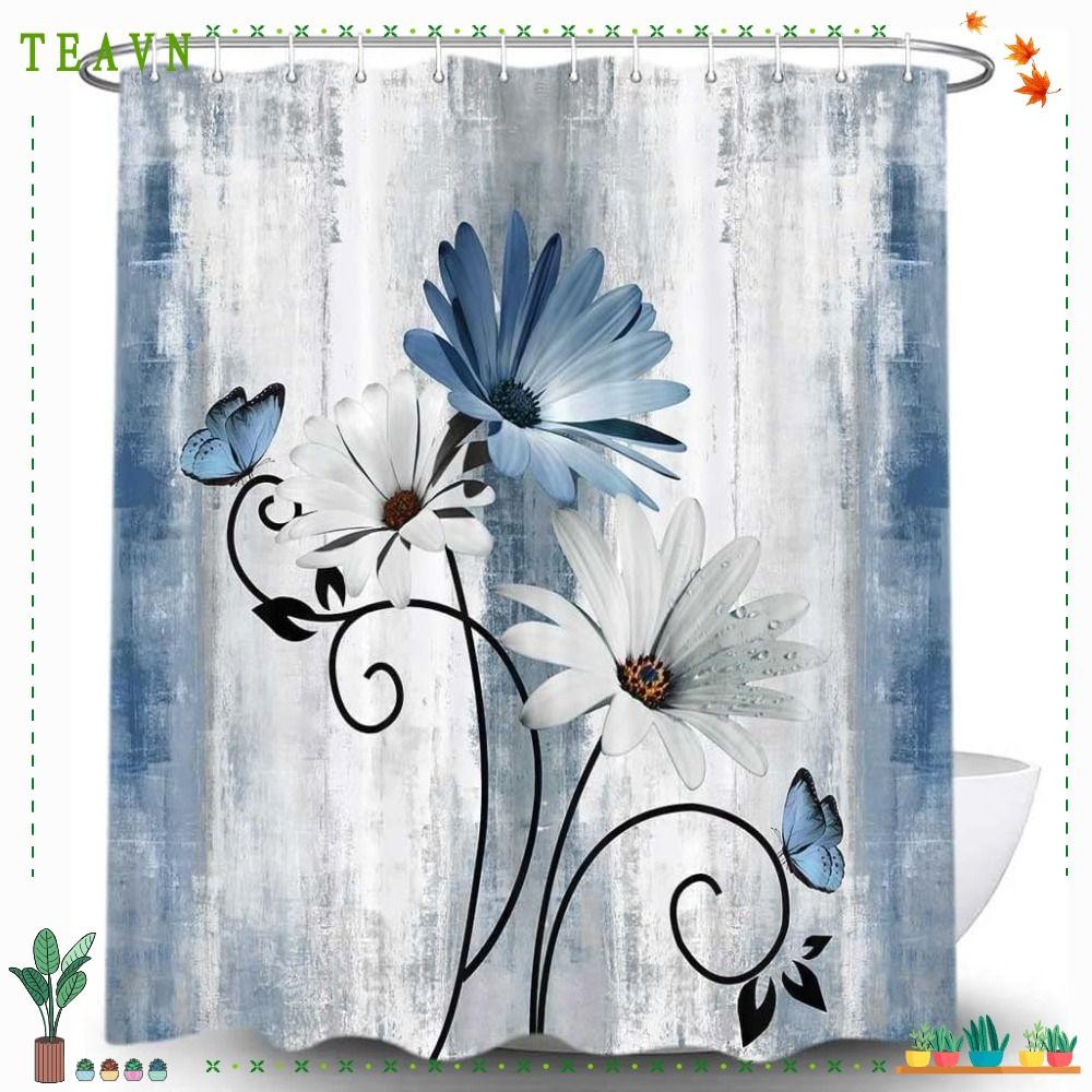 Rèm Tắm AEBYDEH, Rèm Phòng Tắm Dày Chống Thấm Nước, Mộc Mạc Daisy ...
