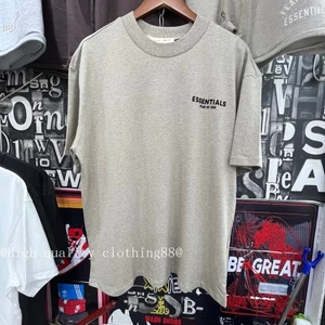 * * * Chất lượng cao * * Sản phẩm mới ESSENTIALS FEAR OF GOD Áo thun ngắn tay in chữ nổi