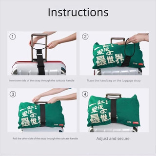Dây đeo hành lý NOOKSTORY 1/2 chiếc, đàn hồi, điều chỉnh đa năng, phụ kiện đóng gói di động