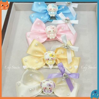 Nơ Phụ Kiện Tóc Thú Cưng Kitty BB Kẹp Tóc Dễ Thương Malzis Yorkshire Cún Con Kẹp Tóc