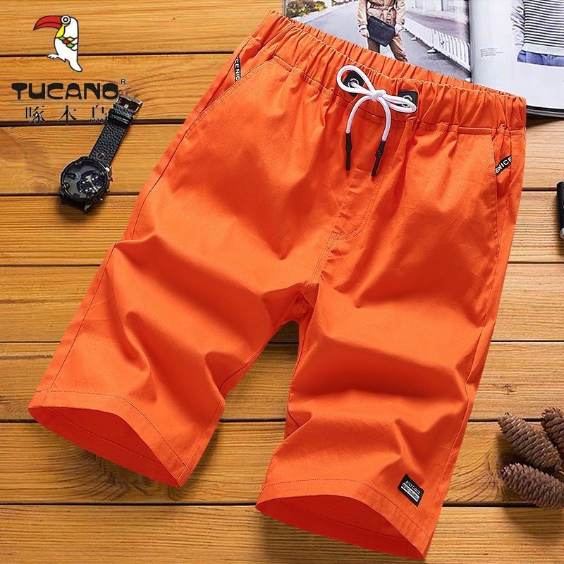 Quần short nam mùa hè 2025 retro mới lưng cao giảm béo co giãn thời trang dáng rộng giản dị quần short chân thẳng