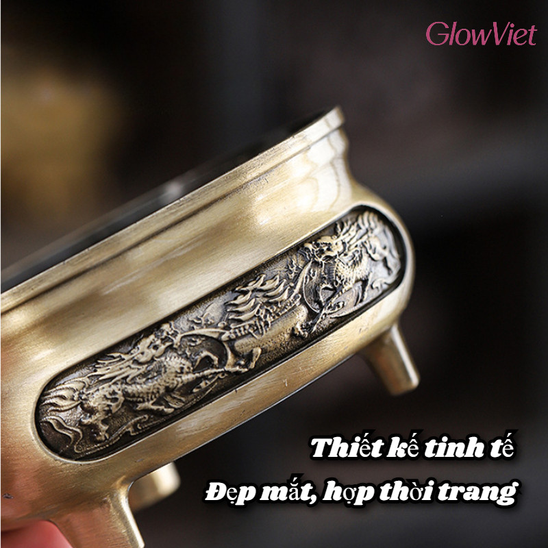 Lư Đốt Trầm Hương,Hợp Kim Đồng Cao Cấp,Chạm khắc tinh xảo,Trang Trí Nhà Cửa, Quà Tặng Sang Trọng