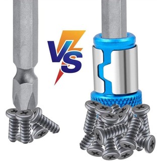 Vòng từ tính đầu tuốc nơ vít nâng cấp 2026 Vít nam châm đa năng 6 35 mm có thể tháo rời cho tuốc nơ vít lục giác và Bit nguồn Bit vòng vít từ tính bằng kim loại hợp kim an toàn dễ sử dụng