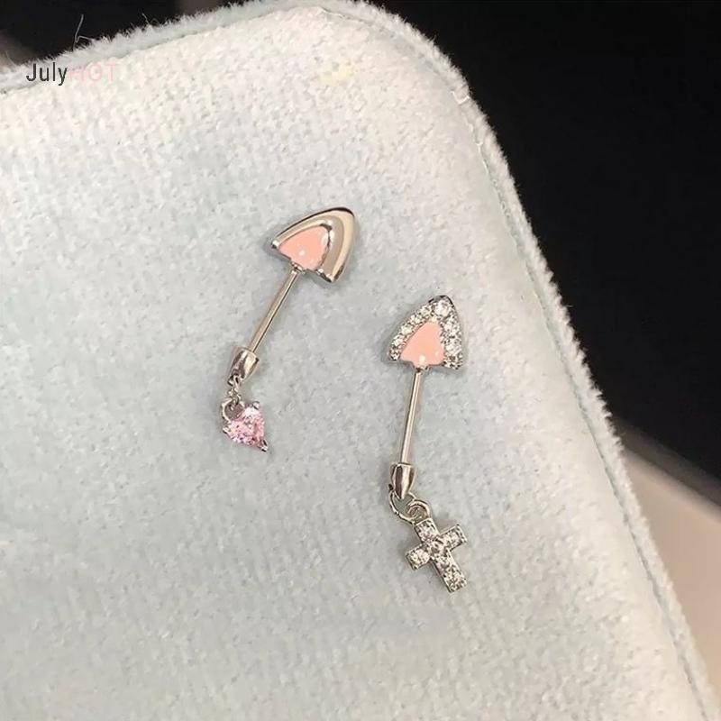 JULYHOT 1 Cái Hình Tai Flash Zircon Trái Tim Mặt Dây Chuyền Xương Tai Móng Tay Bông Tai Cho Nữ Hợp Thời Trang Cơ Thể Xuyên Phụ Kiện Massivedeals