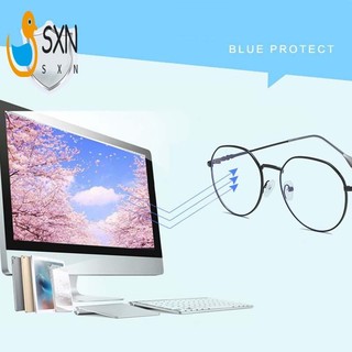 Kính chặn ánh sáng xanh Dễ thương Chống căng mắt Kính khung lớn thời trang để đọc sách Máy tính chơi
