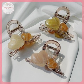 STHB Thanh Lịch Màu Thạch Hình Trái Tim Kẹp Tóc Cho Nữ Bé Gái Ngọt Acrylic Phụ Kiện Tóc Tinh Tế Trang Sức Kẹp Tóc VN