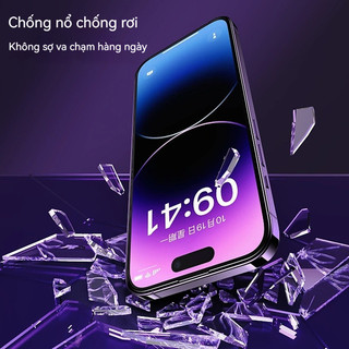 Kính cường lực iPhone 9H HD tự dán không bụi chống vân tay cho iPhone 11 12 13 14 15 16 17 Pro Max XR XS