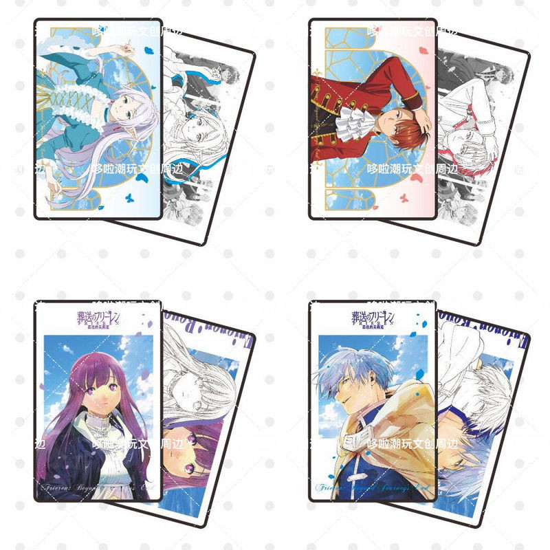 Frieren: Beyond Journey 's End Blind Box Cards – Thẻ Anime sưu tập hai mặt, 24 gói mỗi hộp (8,5 × 5,4 cm)