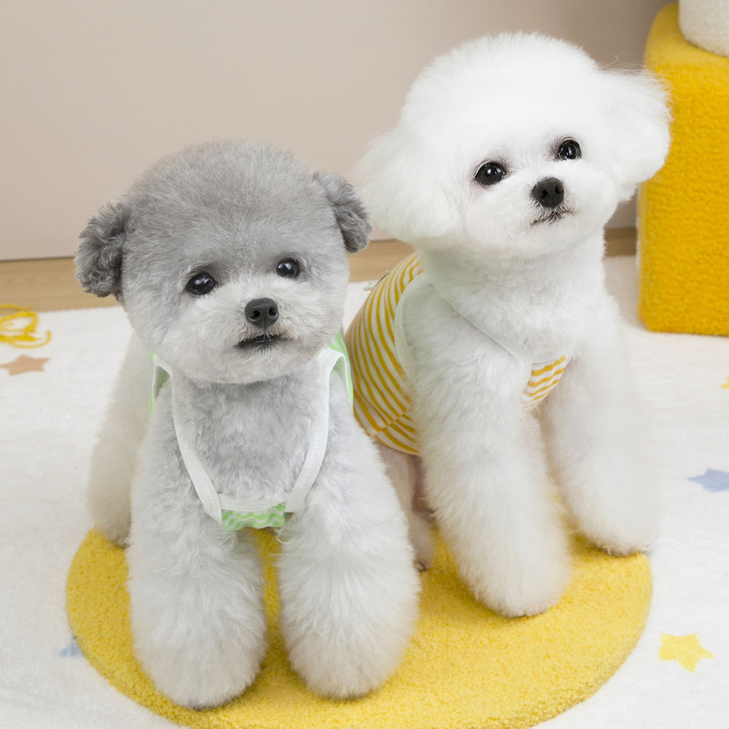 【Ready Stock】 Pet Clothes Summer Sun Protection Anti-Lint Thin Bichon Poodle Dog Clothes Small Dog Cool Cat Vest LF89