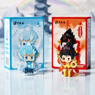 Khối xây dựng Which-Cha Lưới lắp ráp màu đỏ Hộp mù làm bằng tay Tương thích với Lego