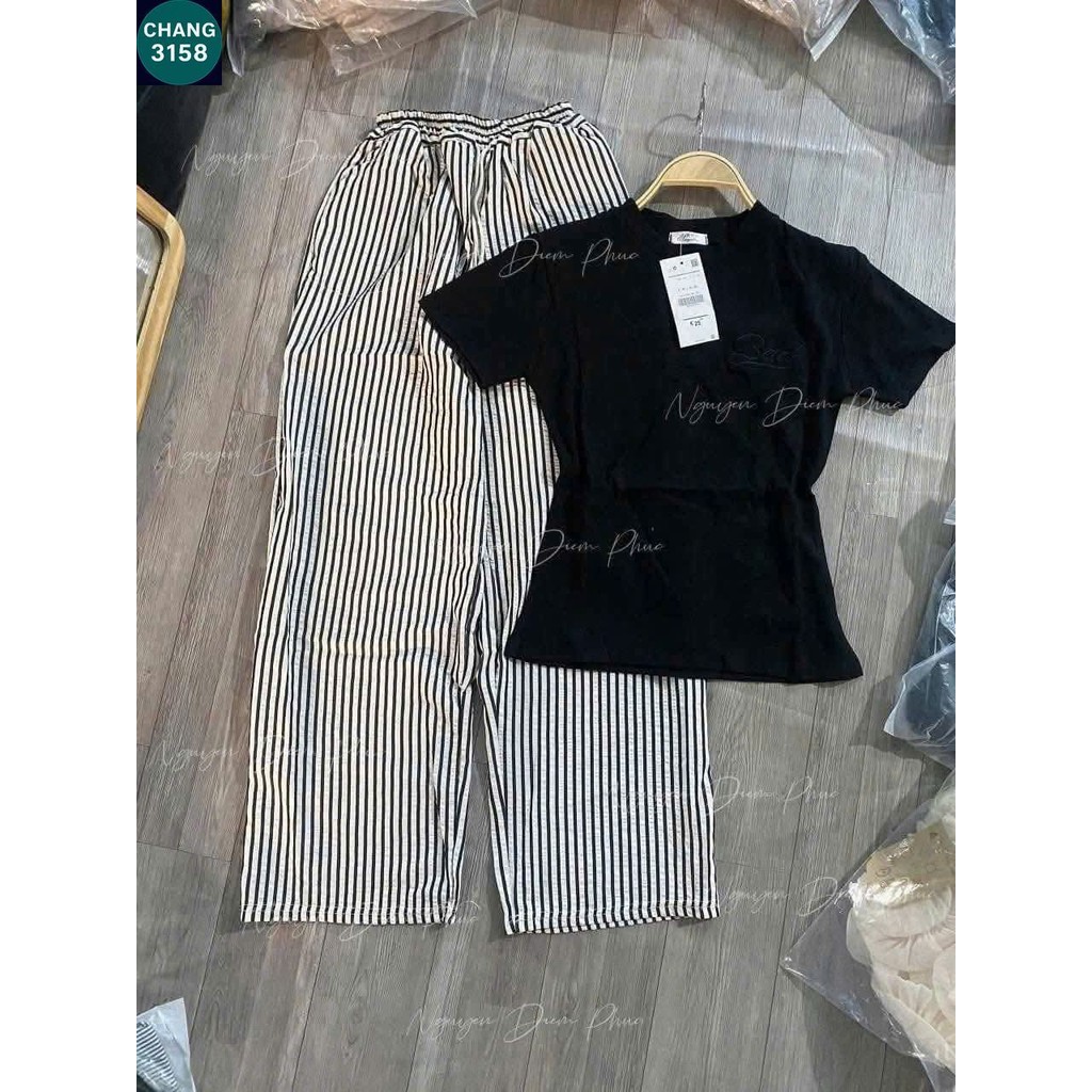 Tổng hợp các Sét Bộ Quần Đũi + Mix Áo Thun Tăm Croptop trơn -chang3158