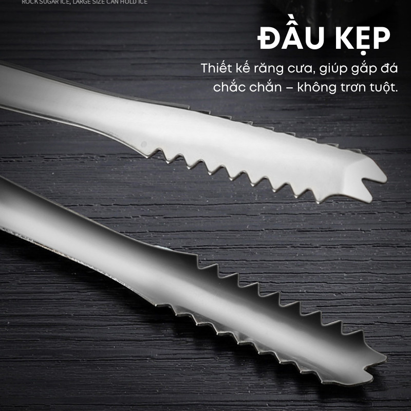 Kẹp Gắp Inox Liền Khối Tay cầm PVC Chống Nóng 15/18/21cm - Gắp Đá, Đồ Nướng, Salad Cho Gia Đình, Quán Ăn, Nhà Hàng | 301