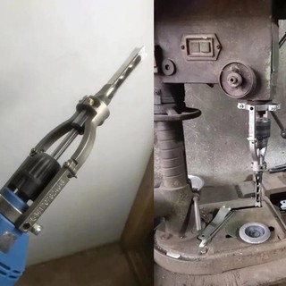 Mũi khoan lỗ vuông Giá đỡ cố định Dễ dàng cài đặt Phụ kiện tay nghề Kẹp chắc chắn Có thể điều chỉnh từ 1,5-2,2 inch