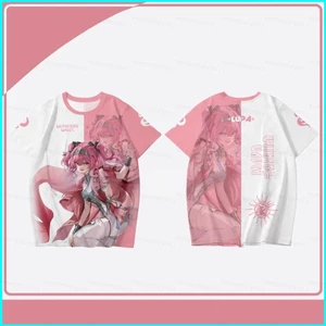 GN Wuthering Waves Lupa Cosplay Áo Thun Mùa Hè Anime Tay Ngắn Full Graphic Top
