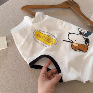 Áo thun ngắn tay cotton nguyên chất mới cho trẻ em mùa hè, in hình hoạt hình dễ thương cho bé trai và bé gái, áo trắng cho trẻ nhỏ