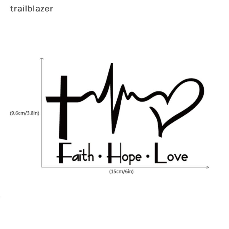 Trailblazer Đức Tin Hy Vọng Tình Yêu Xe Miếng Dán Hoạt Hình Chúa Giêsu Kitô Kitô Giáo Religiou Kinh Thánh Biểu Tượng Mới