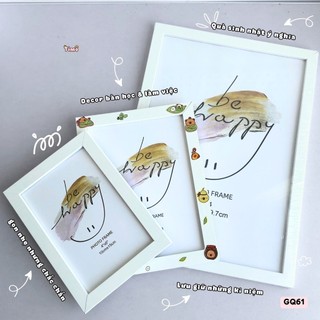 Khung Ảnh Để Bàn Gỗ 13x18 15x21 A4 A5 Basic Tone Trắng Decor Bàn Học Timo GQ61