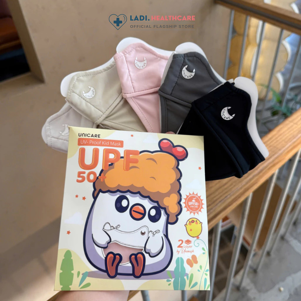 Khẩu trang trẻ em Proof KID Mask UNICARE 3 - 12 tuổi - Chất liệu vải lụa cao cấp