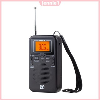 Đài FM AM Màn hình LCD Đài phát thanh bỏ túi Đài phát thanh di động để sử dụng ngoài trời và khẩn cấp trong nhà [jennie1.vn]