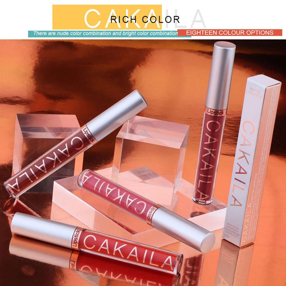 Matte Velvet Liquid Lip Gloss Tinh Tế Mịn Chống Thấm Nước Lâu Dài Môi Trang Điểm Khỏa Thân Chống Dính M3a1