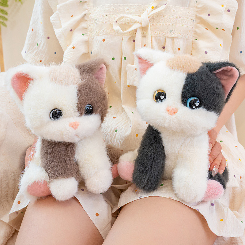 Rytanda Cáo Búp Bê Mô Phỏng Dễ Thương Mèo Gối Chó Husky Mềm Động Vật Đồ Chơi Trẻ Em Làm Dịu Bạn Gái Sinh Nhật Quà Tặng Giáng Sinh Trang Trí Phòng Ngủ