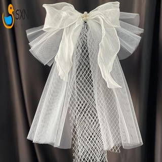 Nữ Ngắn Cô Dâu Veil Với Ngọc Trai Lấp Lánh Kẹp Hóa Đơn Vịt Cố Định Mũ Đội Đầu Cho Đám Cưới Hóa Trang Hẹn Hò