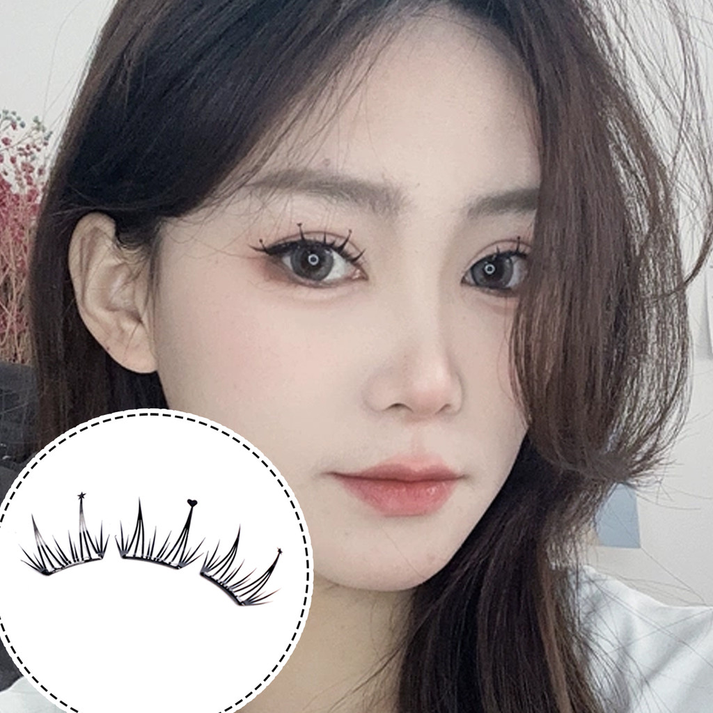 Lông mi giả không keo cổ tích - Lông mi phân đoạn xoăn thân mỏng - Thiết kế hình bướm / ngôi sao / trái tim|Để trang điểm đặc biệt