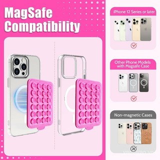 24-Pack Giá đỡ điện thoại silicone từ tính - Giá đỡ selfie đa năng với lực hút mạnh, chống trượt & rảnh tay