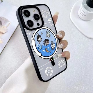 Ốp điện thoại từ tính hoạt hình dễ thương sáng tạo Doraemon cho iPhone 15 Pro 16 Plus 13 Pro Max 12 14 Pro Max 11 Pro 16 15 14 12 Pro Max 13, chống sốc