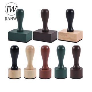 JIANWU Vintage Tay Cầm Bằng Gỗ Chất Liệu Màu Cắt Xốp Tem Sáng Tạo DIY Tạp Chí Sinh Viên Tiếp Liệu Văn Phòng Phẩm
