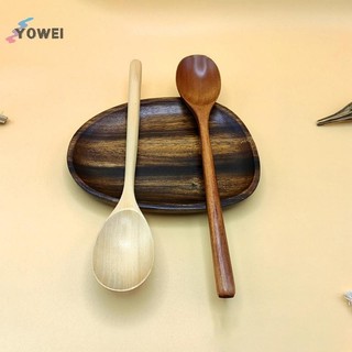YOWEI 1 Thìa Gỗ Tre Nhà Bếp Phong Cách Hàn Quốc 9 Inch Gỗ Tự Nhiên Súp Bộ Đồ Ăn Nấu Mật Ong Thìa Cà Phê Muỗng Trộn VN