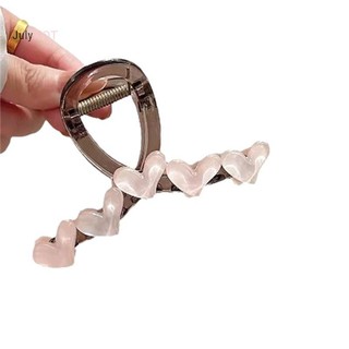 JULYHOT Mới Ngọt Ngào Trong Suốt Trái Tim Vuốt Tóc Cho Nữ Cô Gái Thanh Lịch Tình Yêu Kẹp Tóc Phụ Kiện Tóc Thời Trang Massivedeals