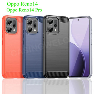 Dành Cho Oppo Reno14 Reno 14 14 Pro 14F Reno 13 Pro Reno15 Pro Max 5G 4G Màu Sắc Màu Da Cảm Giác Sợi Carbon Vỏ Điện Thoại TPU Mềm Silicon Chống Sốc Ốp lưng