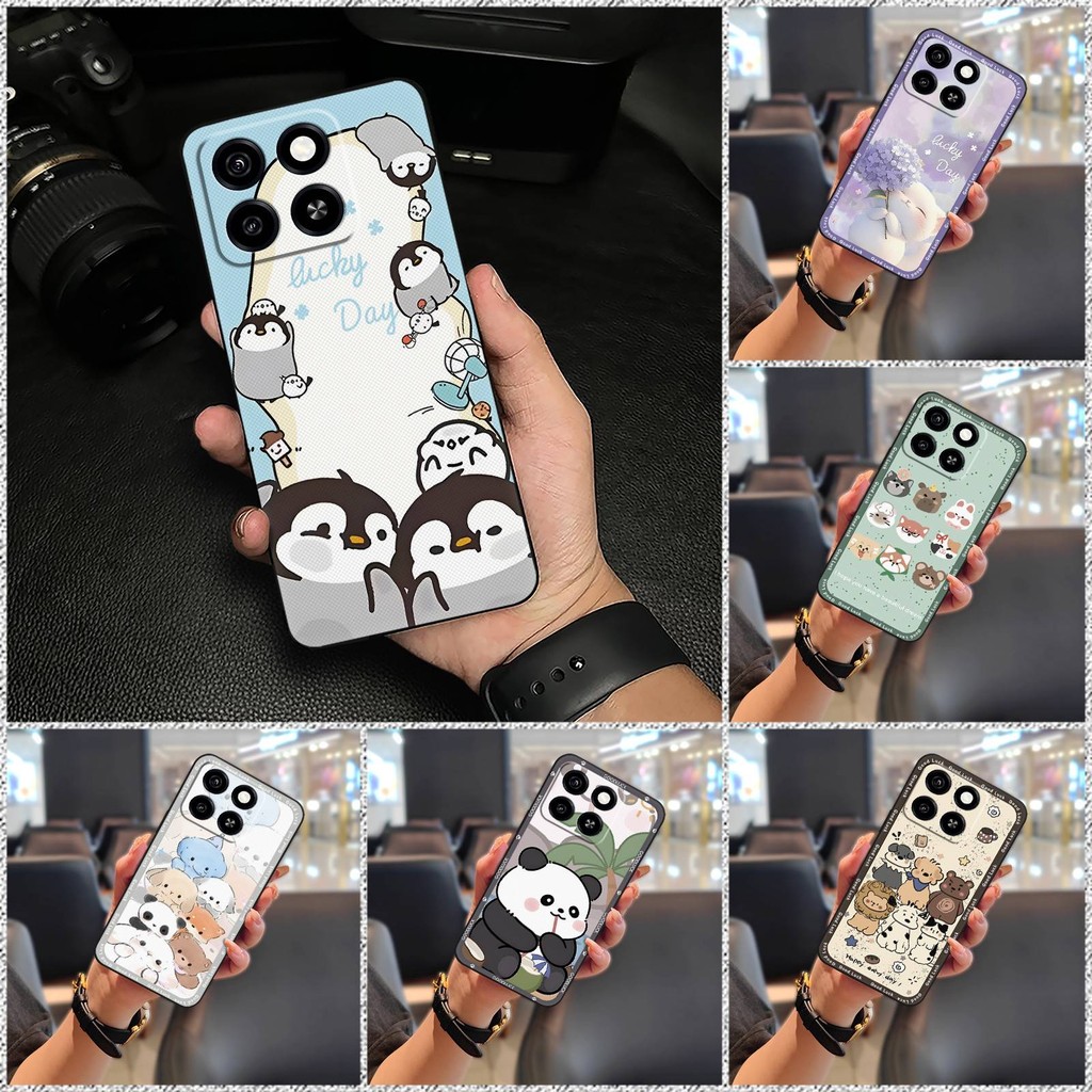Ốp Lưng Mềm ZTE Blade A35/A55, thiết kế hoạt hình động vật, silicone TPU, bảo vệ toàn bộ, bền