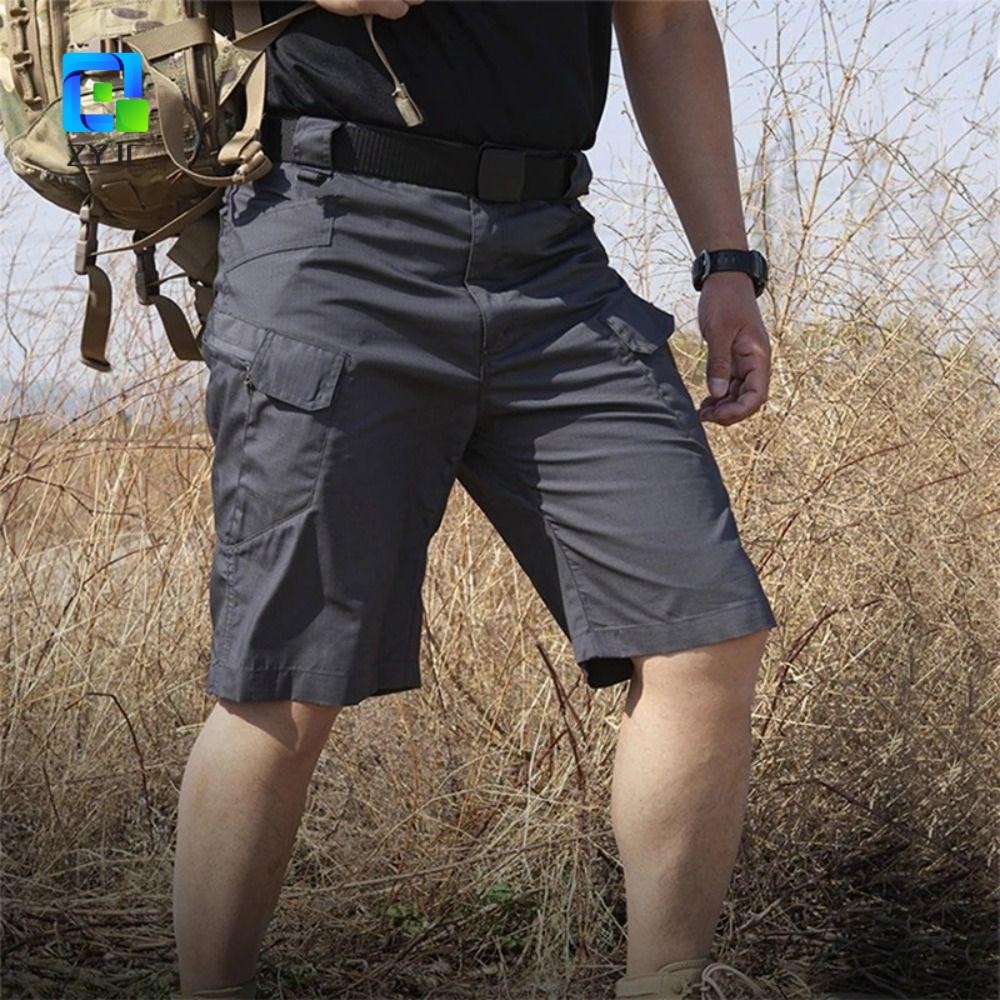 Quần cắm trại ZYJC Trekking, Quần short thể thao nam chống mài mòn chống nước, Quần áo ngoài trời Nhiều túi Nhanh khô Plus Size Quần leo núi mùa hè