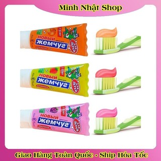 [DATE MỚI] Kem đánh răng trẻ em Nga 1-6 tuổi Nevcos/New Pearl tuýp 50ml