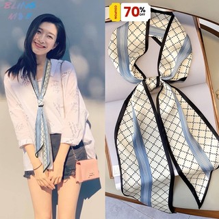 Khăn lụa phong cách mới dành cho nữ, Dải dài nhỏ, Đa năng, Xuân thu, Mùa hè, Thu hẹp, Phù hợp với áo sơ mi, Áo sơ mi, Băng đô, Khăn quàng cổ