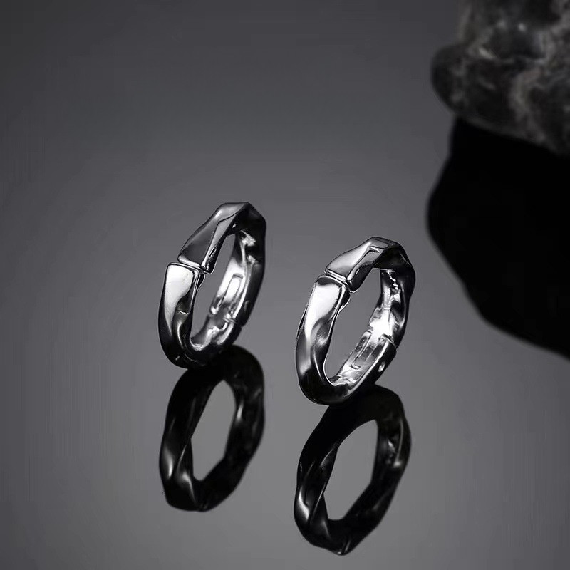 Bông tai tròn tối giản không xỏ khuyên Bông tai thời trang phù hợp cho nam Bông tai giả