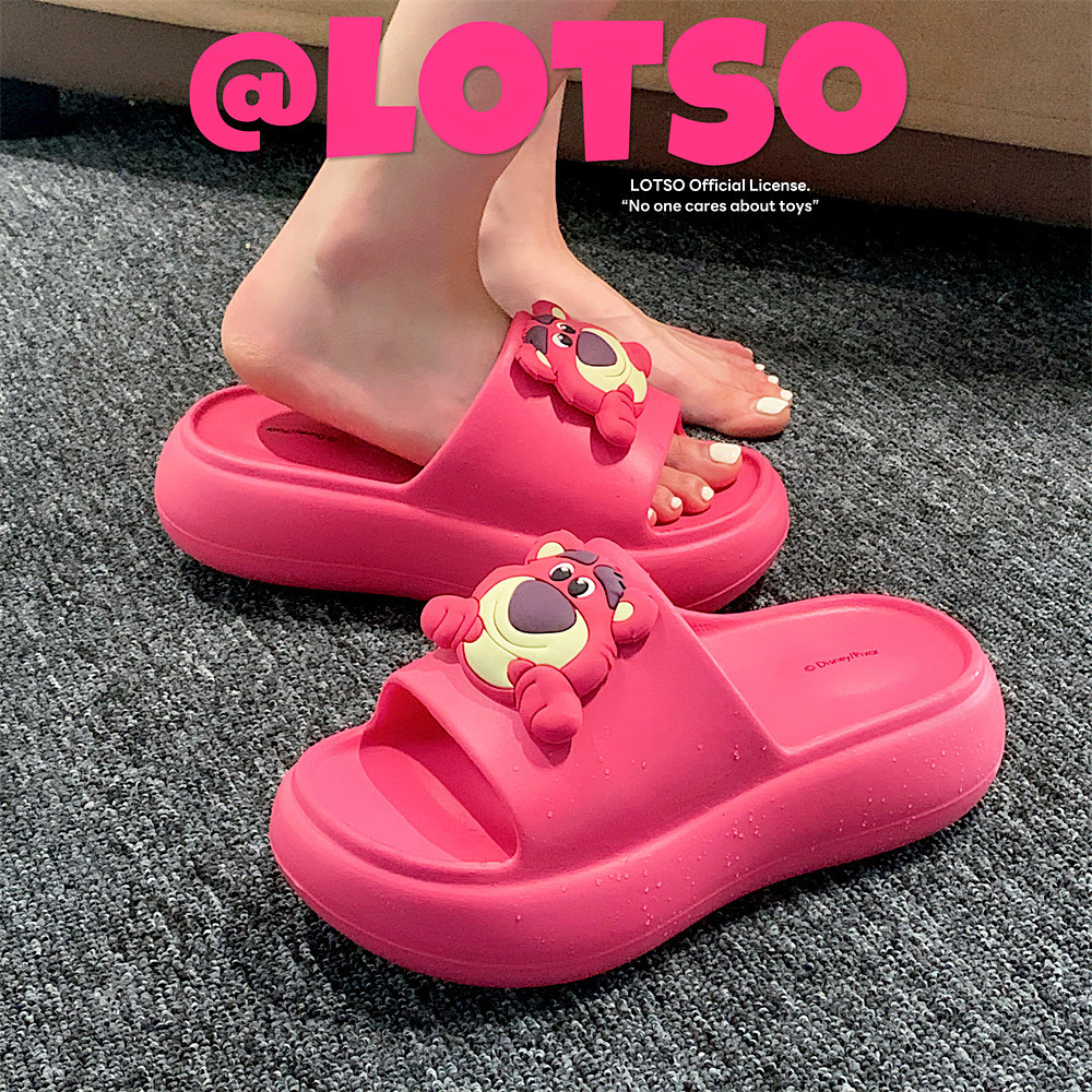 XIXITIAO Giày Sandal Gấu Dâu Dễ Thương Dép Mùa Hè Đế Dày Tăng Chiều Cao Dép Nữ Thông Thường