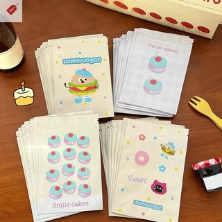 ALIK 50 Chiếc Hoạt Hình Dễ Thương Tự Niêm Phong Túi Bao Bì Trang Sức Túi Bảo Quản Snack Kẹo Bánh Quy Túi Kín Quà Tặng Bất Ngờ Túi Đóng Gói VN