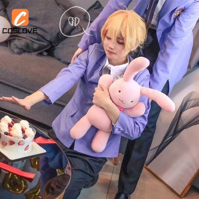 Anime Ouran Trường Trung Học Chủ Câu Lạc Bộ Cosplay Quần Áo Trọn Bộ Trang Phục Trang Phục Cho Người Đàn Ông Tím Đồng Phục Cosplay Đảng