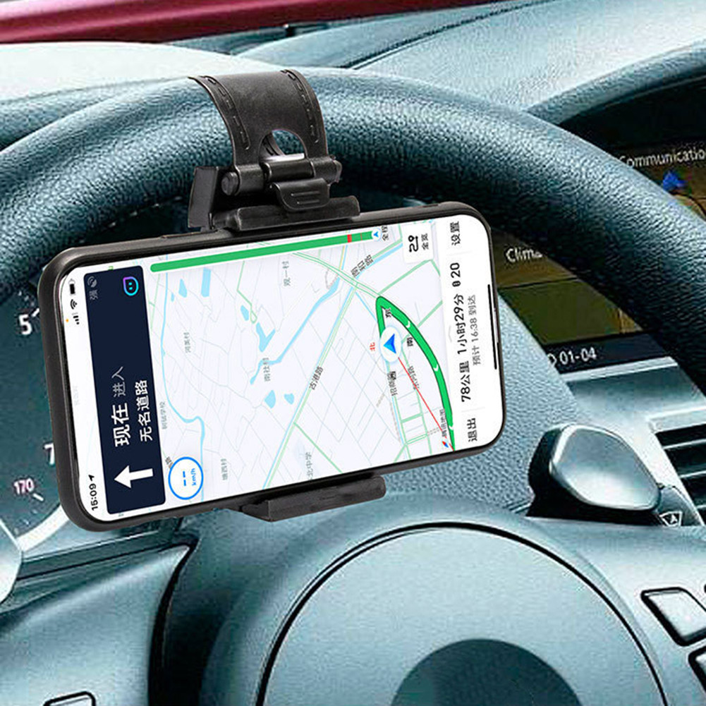 Giá đỡ điện thoại di động cho vô lăng ô tô Kích thước nhỏ di động để xem phim