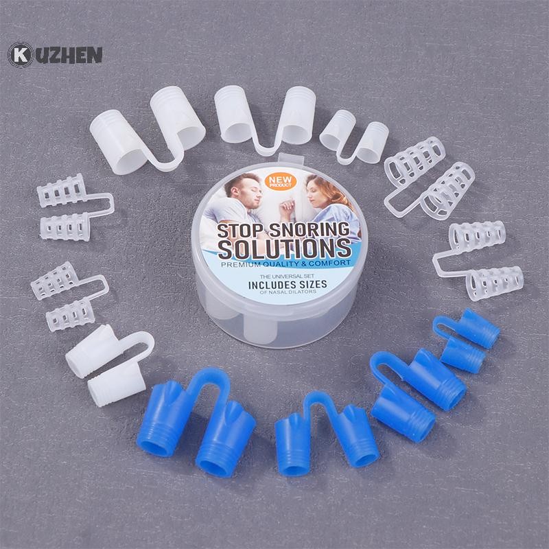 KUZHEN 4 / 8 Chiếc Silicon Chống Ngáy Mũi Dilators Ngưng Thở Hỗ Trợ Ngáy Mũi Kẹp Mũi Thiết Bị Thở NÓNG