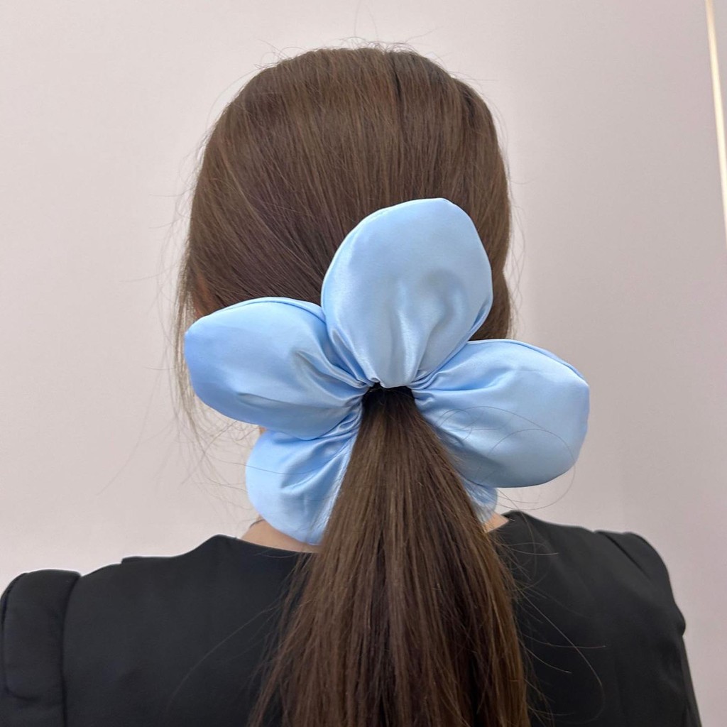 Hoa Lớn Xốp Tóc Scrunchies Thanh Lịch Không Trượt Phụ Kiện Tóc Cho Tiệc Sinh Nhật Đám Cưới